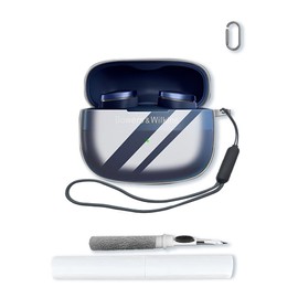 Case for Bowers & Wilkins Pi8 /Pi6 Wireless Earbuds,Soft Protective,Shockproof, BOVUGAC High Transparency TPU Case Cover for B&W Pi8 and Pi6 with Keychain & Cleaning Kit & Lanyard-Clear