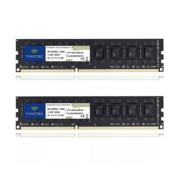 Timetec 16GB KIT(2x8GB) DDR3L / DDR3 1600MHz (DDR3L-1600) PC3L-12800 /