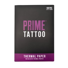 PRIME TATTOO SUPPLY Thermal Tattoo Transfer Paper, 100 pcs - 8"x11", Tattoo Supplies, Thermal Stencil Paper for Tattooing, Tattoo Tracing Paper for Tattoo Artists