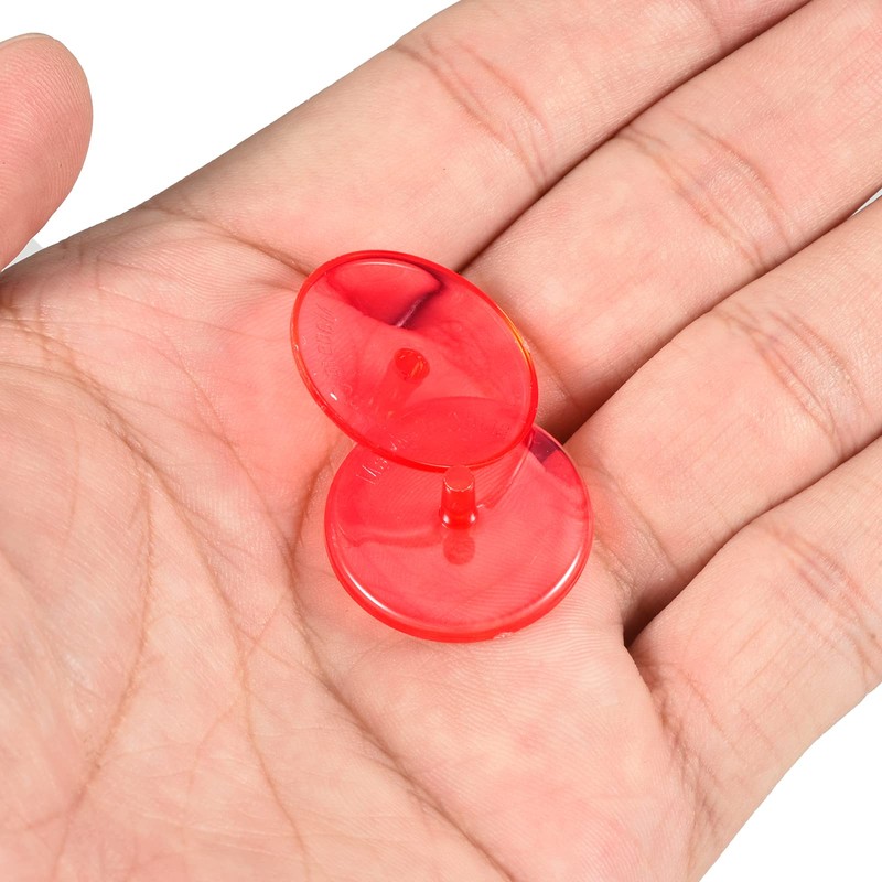 PATIKIL 50pcs Golf Ball Markers 24mm Round Clear Flat Position