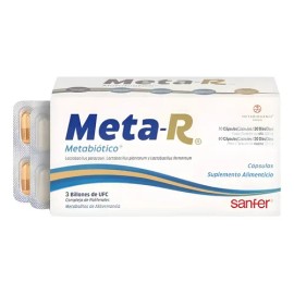 Meta-r 90 Cápsulas | Suplemento Metabiótico Con Probióticos Sabor Sin Sabor