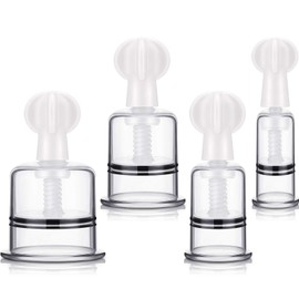 4 Pieces Vacuum Twist Suction Cupping Device Massage Cup Vacuum Cupping Cups Chinese Body Cupping Set Plastic Cupping for Relaxation Massage