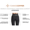 Tommie Copper Womens Adjustable Lower Back Support Leggings with a