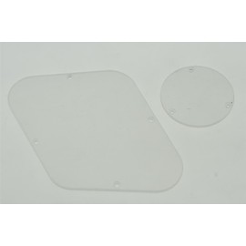 KAISH Clear LP Standard Rear Control Switch Plate Transparent Cavity Cover for USA Les Paul