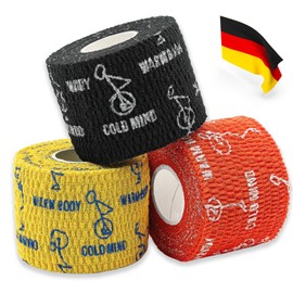 WARM BODY COLD MIND 1.85" Weightlifting Thumb Tape - Hook Grip Tape for Powerlifting, Cross Training, Gym Tape, Weight Lifting Tape, Athletic Finger Wrap (3 Rolls Mix - Flags Edition (GE))