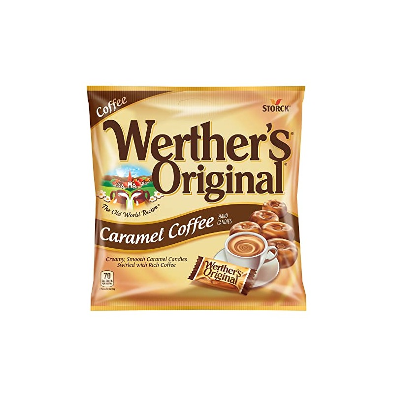 WERTHER'S ORIGINAL Caramel Coffee Hard Candy, Individually Wrapped Candy, 5.5