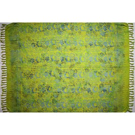 Wogeka - Sarong Green Blue 170 x 110 cm - Opaque Beach Towel Pareo Wrap Skirt Loop Stole Sar16