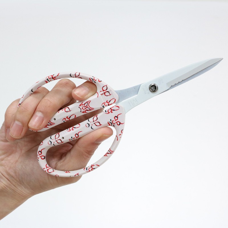 Chikamasa CRI360SFWCW All-Purpose Scissors, Fluorine, Japanese Pattern, Kabuki, Kabuki