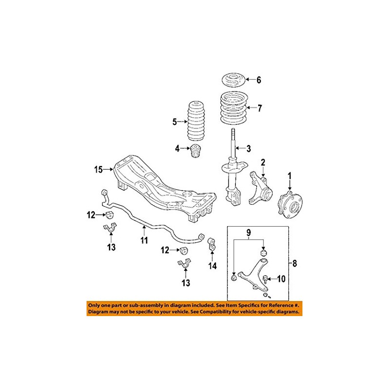 Subaru 2008-2014 Forester WRX STI Legacy Outback Stabilizer Bar Front