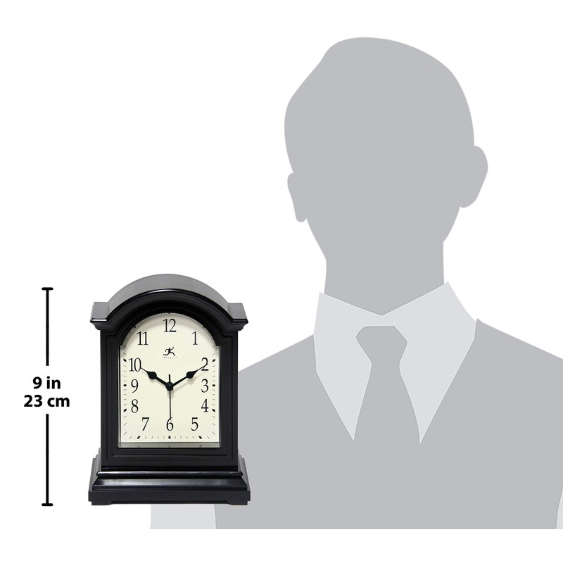 Infinity Instruments Miniature Grandfather Clock for Mantle, Vintage Tabletop Clock