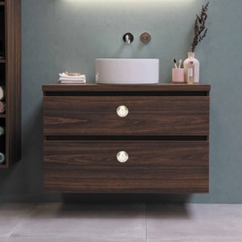 Perilla Home Set of 6 Crystal Knobs Decorative Glass Knobs for Home Kitchen Cabinet Vintage Hardware Cupboard Door Dresser Wardrobe Drawer Pulls (Clear)