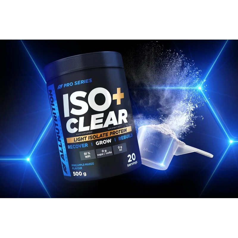 ALLNUTRITION Pro Series Iso Clear Whey Protein Powder, Raspberry, 500