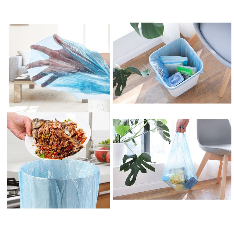 4 GALLON Bathroom Trash Bags, 5 Rolls/100 Counts Small HANDLES