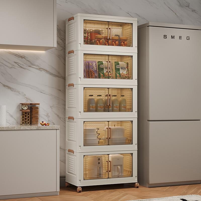 ONAIL Super large Foldable Storage Box with Lid, Stackable Household