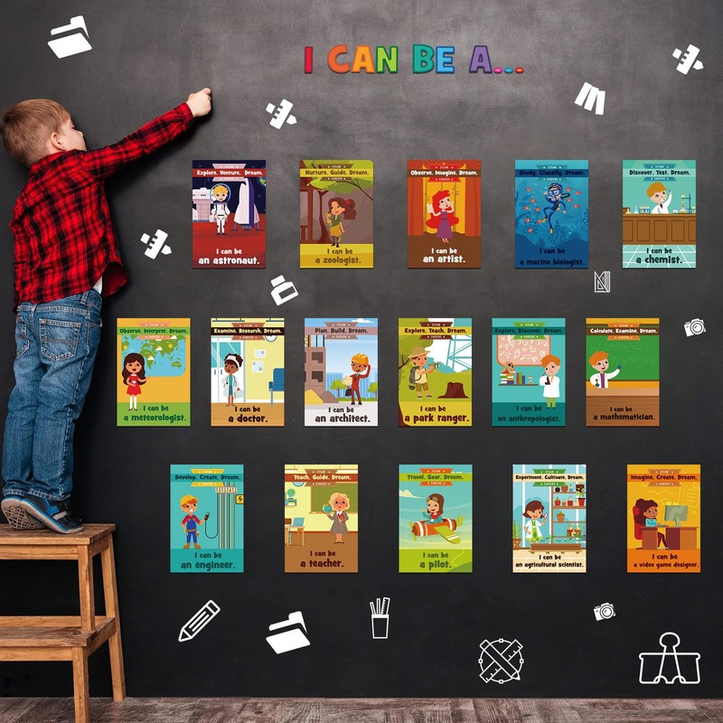 26 Pieces STEAM Careers Bulletin Board Set Science Classroom Bulletin