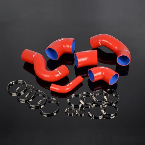 SILICONE TURBO HOSE PIPING KIT Compatible with RED FIAT COUPE
