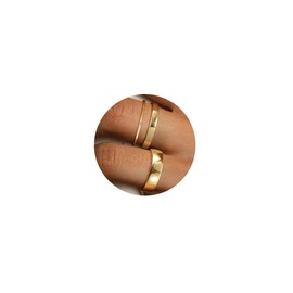 MBW Gold Rings for Women, 14K Real Gold Plated Stackable Rings Gold Band Stacking Thumb Rings Solid Cubic Zirconia Non Tarnish Gold Ring Sets Womens Fashion Thin Simple Gold Jewelry for Teen Girls