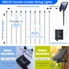 Solar Curtain Lights Outdoor 10 x 10Ft 300LED Waterproof Waterfall