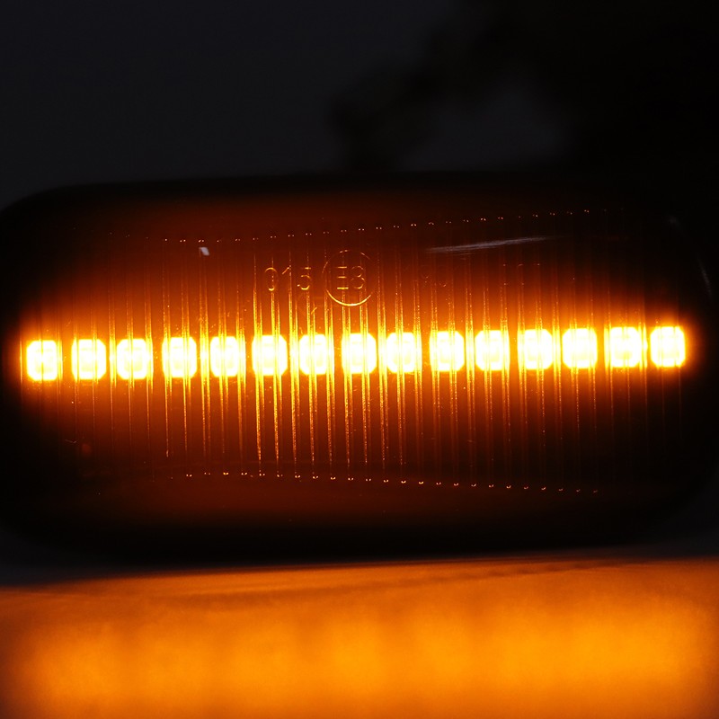 Amber Side Marker Light Fender Turn Signal Lamp 3000K Smoky
