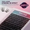 Mayhug Eyelash Extensions, 3D Effect, Individual Eyelashes, 144 Pieces, D