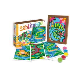 Sentosphère 3908819 Sablimage Sand Painting Set for Children, Reptile and Frog Motif, DIY Craft Set, Creative Set, Sand Painting Set from 4 Years