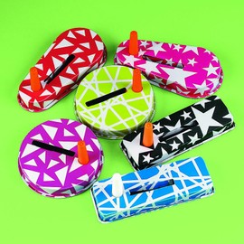 Fun Express Bulk Metal Noise Makers for Sporting Events - 50 Pack Hand Clappers & Clackers for Football Games, Pep Rally Supplies | Groggers for Purim
