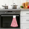 Popcorn Box Strips Hanging Kitchen Towels Christmas Red Hand Towel