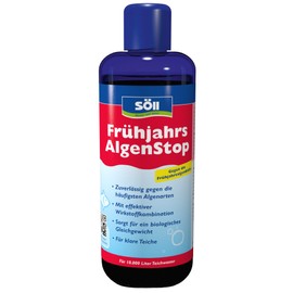Söll 83148 Spring Algae Stop, 500 ml, Effective Algae Agent for Clear Ponds in Spring, Against the Most Common Algae Types, Ensures Biological Balance
