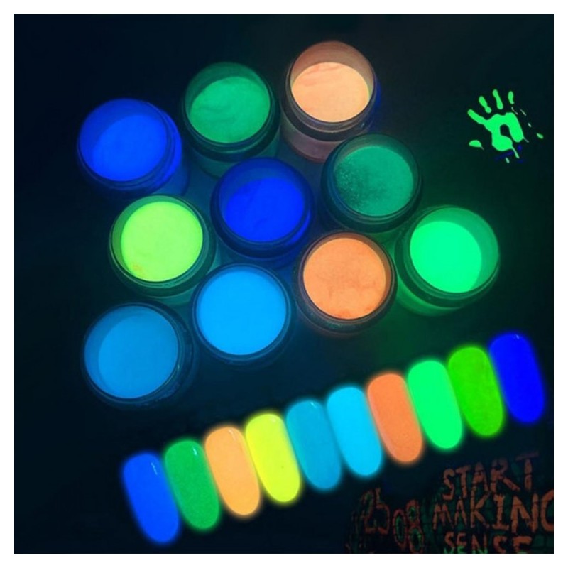PingShow106 5 Colors Glow-in-the-Dark 10g Nail Art Dipping Powder