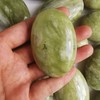 Lovionus89 Green Jade Polished Stones, Oval Palm Pocket, Healing Crystal