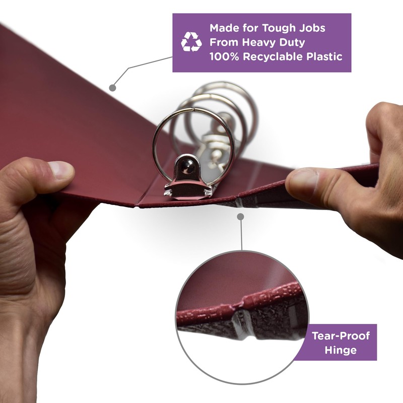 Carstens 4-Inch Heavy Duty Round Ring Binder for Medication Administration