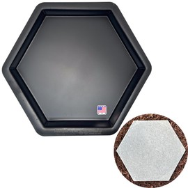 AUTUMN 14" Hexagon Stepping Stone Mold - DIY Concrete Cement Path Maker for Garden Walkway - Made in USA - Decorative Hexagonal Garden Statue & Pathway Mold