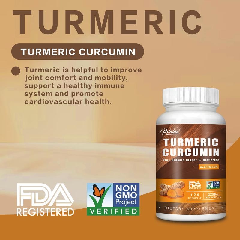 Pslalae Turmeric - 120 Capsules - 2250 mg Per Capsule