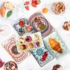 Coloch 6 Pack Ceramic Retangular Serving Platter, 8.5 Inch Appetizer