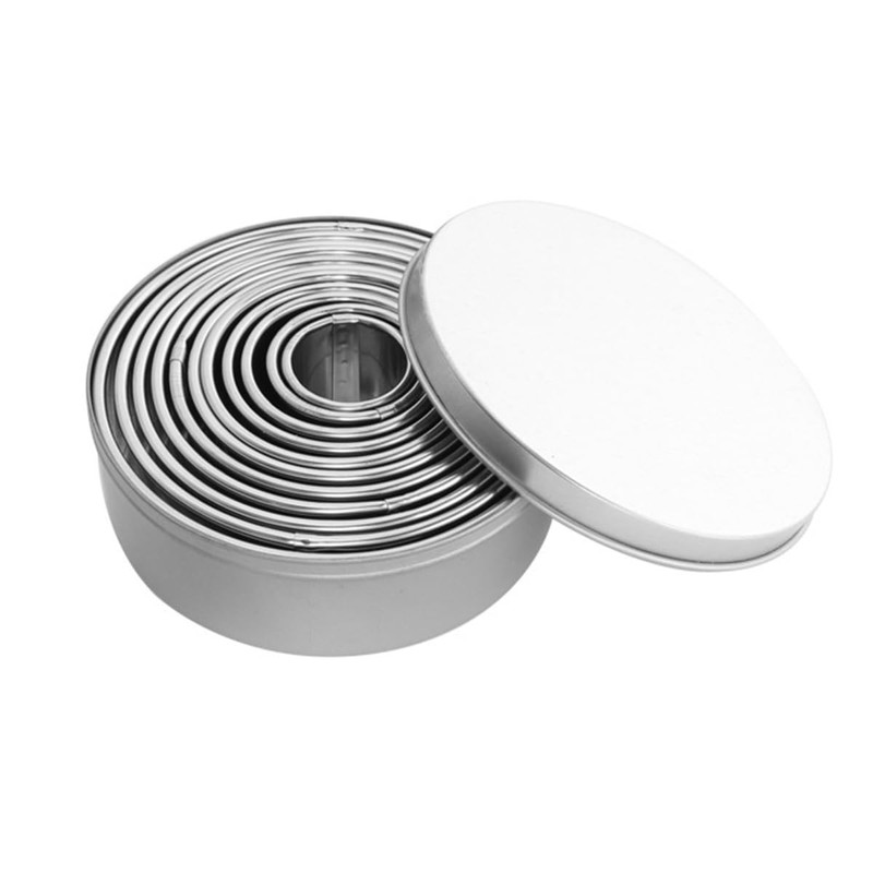 11 Pcs Cookie Cutters,Circle Cutter,Crumpet Rings,Stainless Steel Circle Cookie Cutters