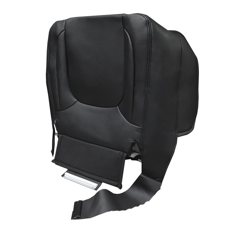 Zieichy Passenger Side Bottom Replacement Leather Seat Cover Black Compatible