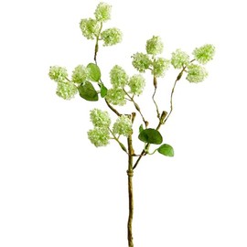 14" Mini Silk Viburnum Flower Stem -Green (Pack of 12)