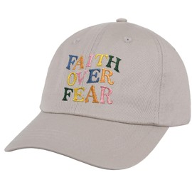 Christian Jesus Hats for Men Women Faith Over Fear Hat Christian Gifts Religion Baseball Cap