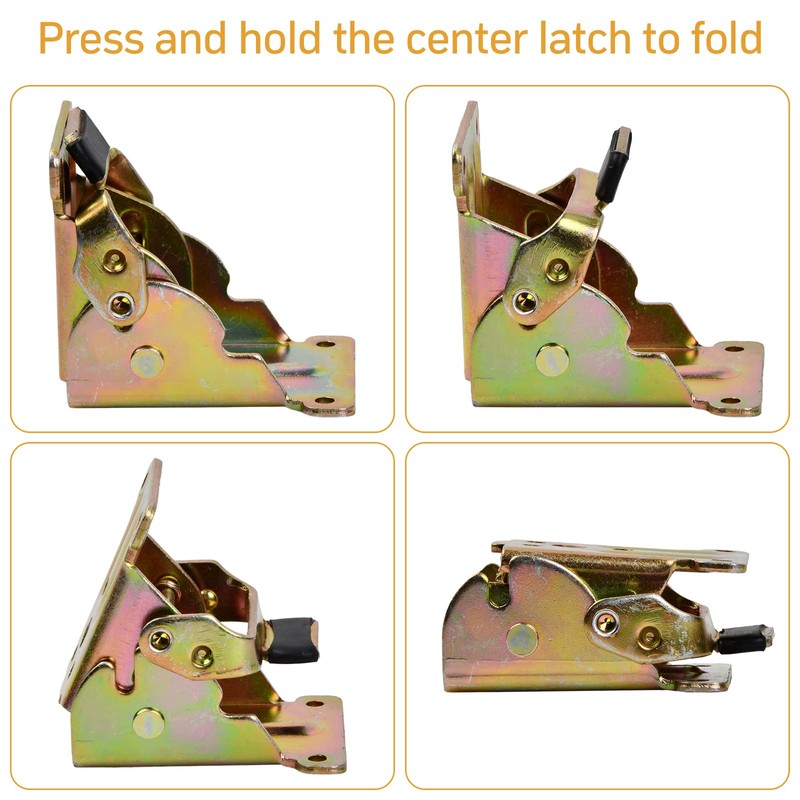 4 Pack Folding Table Leg Brackets Heavy Duty, Self Locking