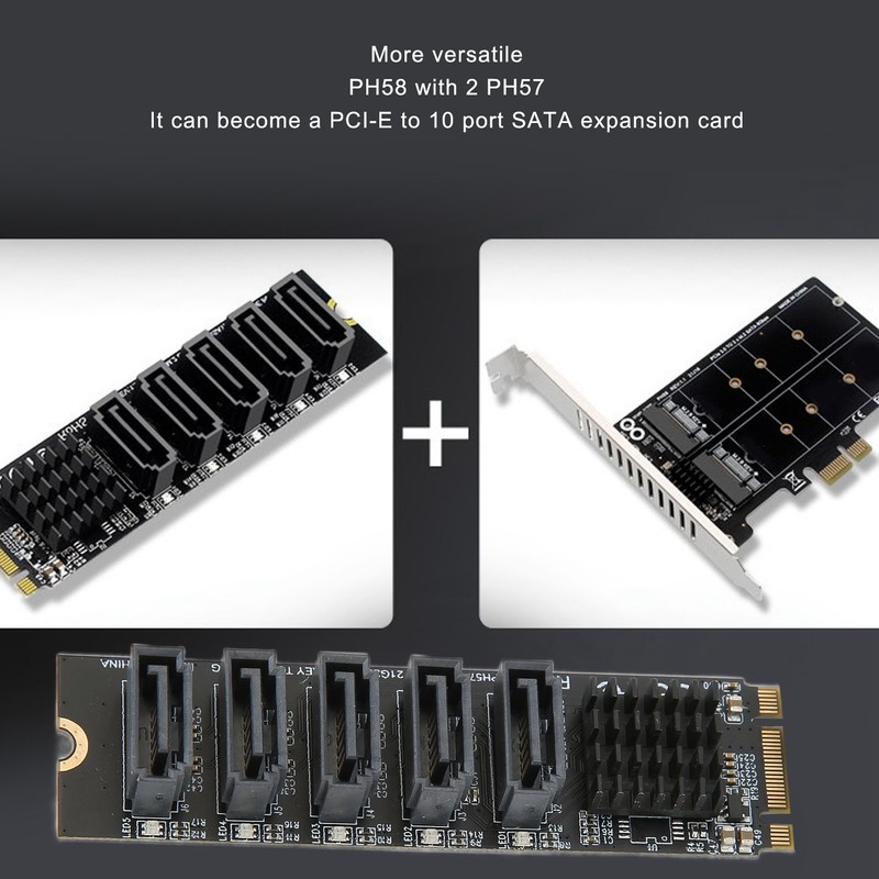 Convert Adapter Card M.2 NGFF BKEY SATA to 5 Port