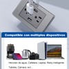 Megaluz Enchufe USB de Pared -4PZ，Contacto Dúplex con 2 Puertos