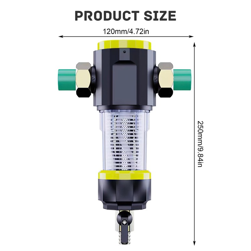 360 Degree Automatic Backwash Filter, Water Filter, Reusable, Tap Water