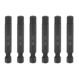 HARFINGTON 3Pcs 6mm Magnetic Impact Hex Head Wrench Drill Bit Metric 1/4" Hex Shank S2 Steel 2" Long for Power Drills Impact Drivers, Black