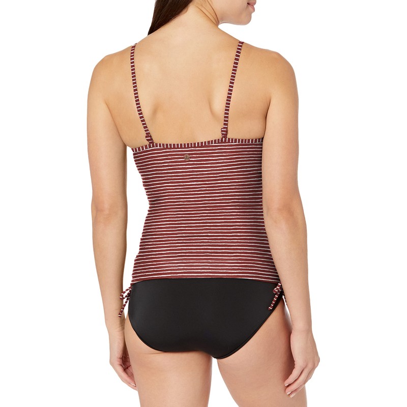 prAna Moorea Tankini para Mujer, con Rayas de tejado oxidadas,