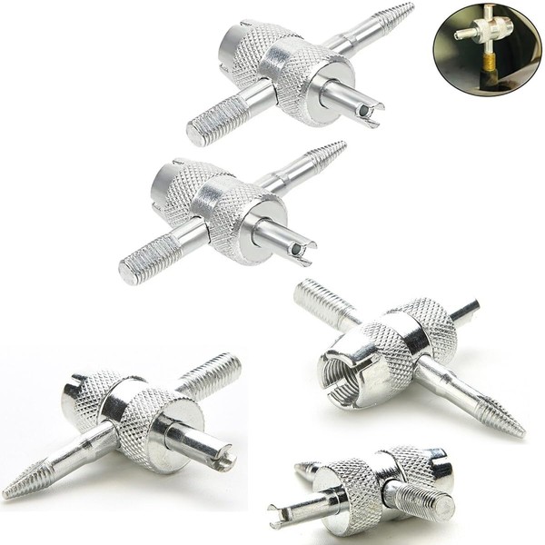 YehVeh 5 Pack Tyre Valve Removal Tool 4-in-1 Tyre Stem