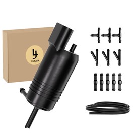 LILJUECE Windshield Washer Pump Replacement for 2014-2019 Chevy Silverado 1500 / GMC Sierra 1500, 2016-2020 Chevy Malibu, Washer Fluid Pump with 1x2M Hose & 11 Connectors - OEM 22999423 84518407