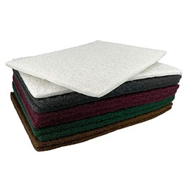 VSM Abrasives Non-Woven Hand Pads, 6"x 9", Variety Pack - 2 Coarse, 2 Fine, 2 Very Fine, 2 Ultra Fine and 2 Extra Fine, Pack of 10 Scuff Pads