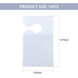 IHOTDER 6PCS Parking Permit Holder,Clear Card Holder Parking Passes Hanging for Car,Universal Parking Permit Hang Tag Car Interior Accessories for Rear View Mirror Hanger