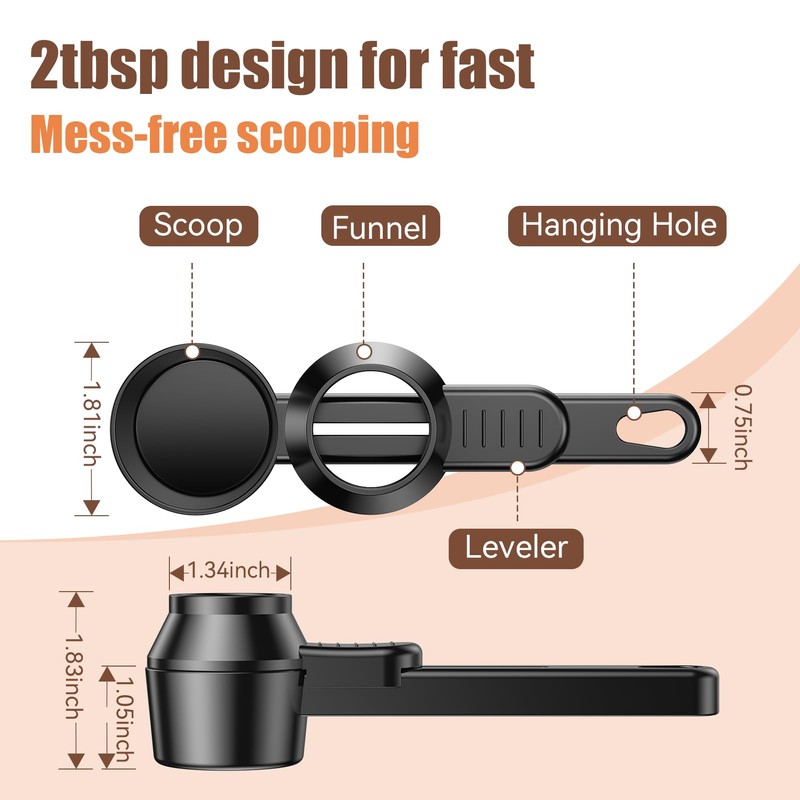 CAPMESSO Coffee Scoop & Funnel for Reusable K Cup Refillable