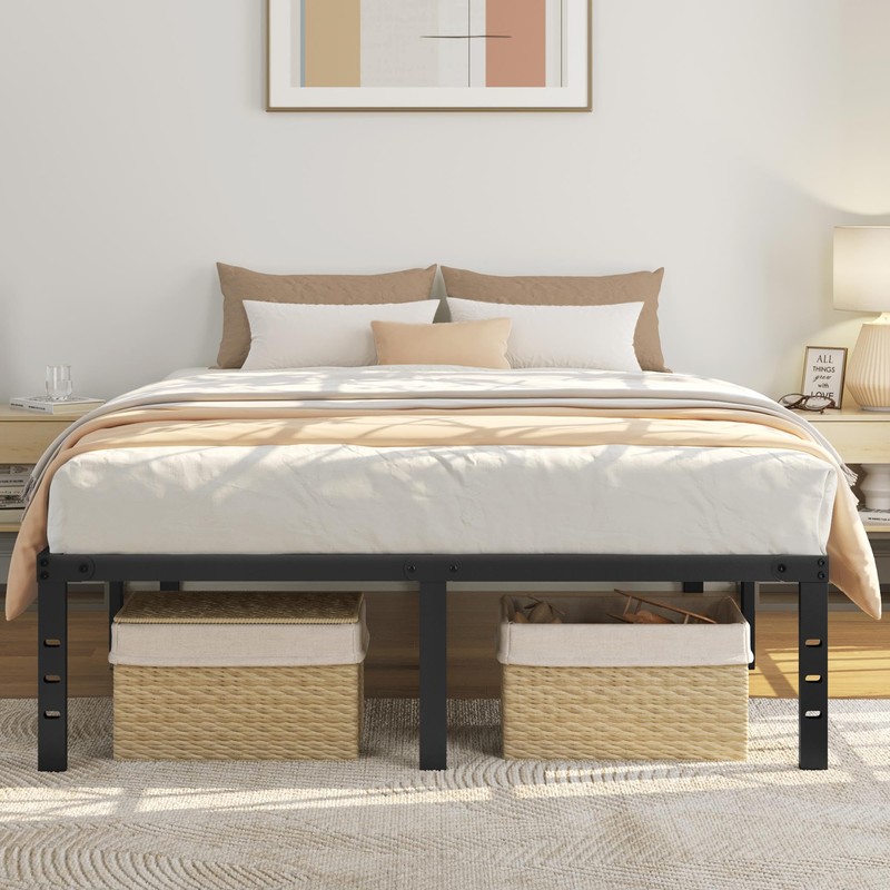 Yaheetech 14 Inch Tall Metal Bed Frame Queen Platform Bed